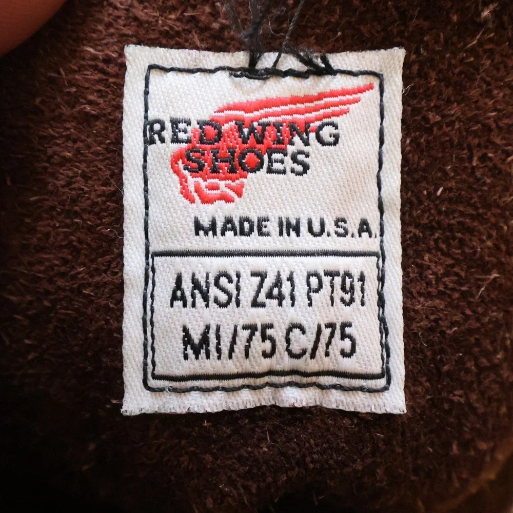 Red Wing 2233 Steel Toe Boots Mens 8 E2 Brown Leather Work Safety Made in USA